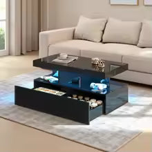 Table Basse en Verre Moderne Image