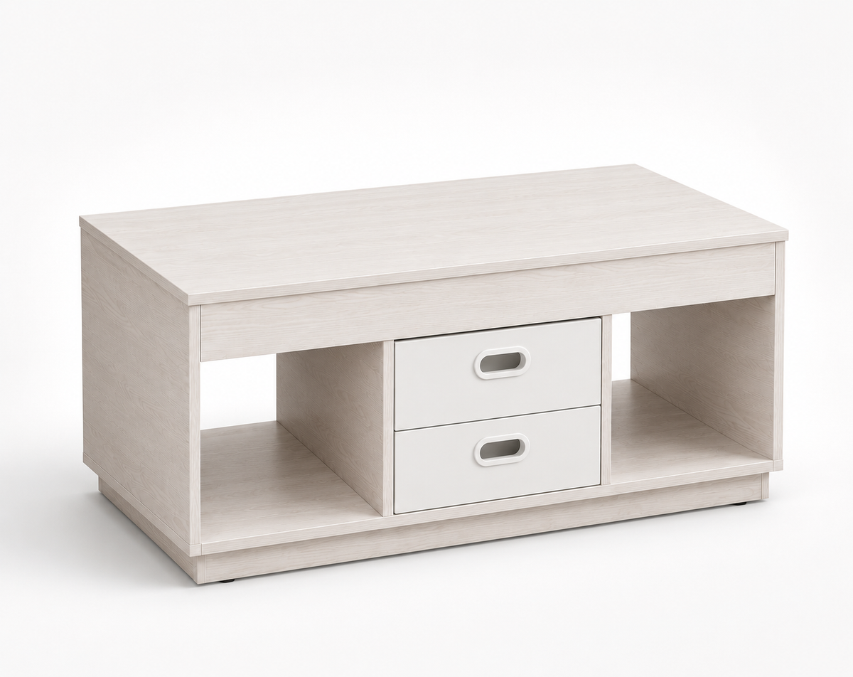 Table Basse Relevable Sylvena™ | Avoine & Double Plateau