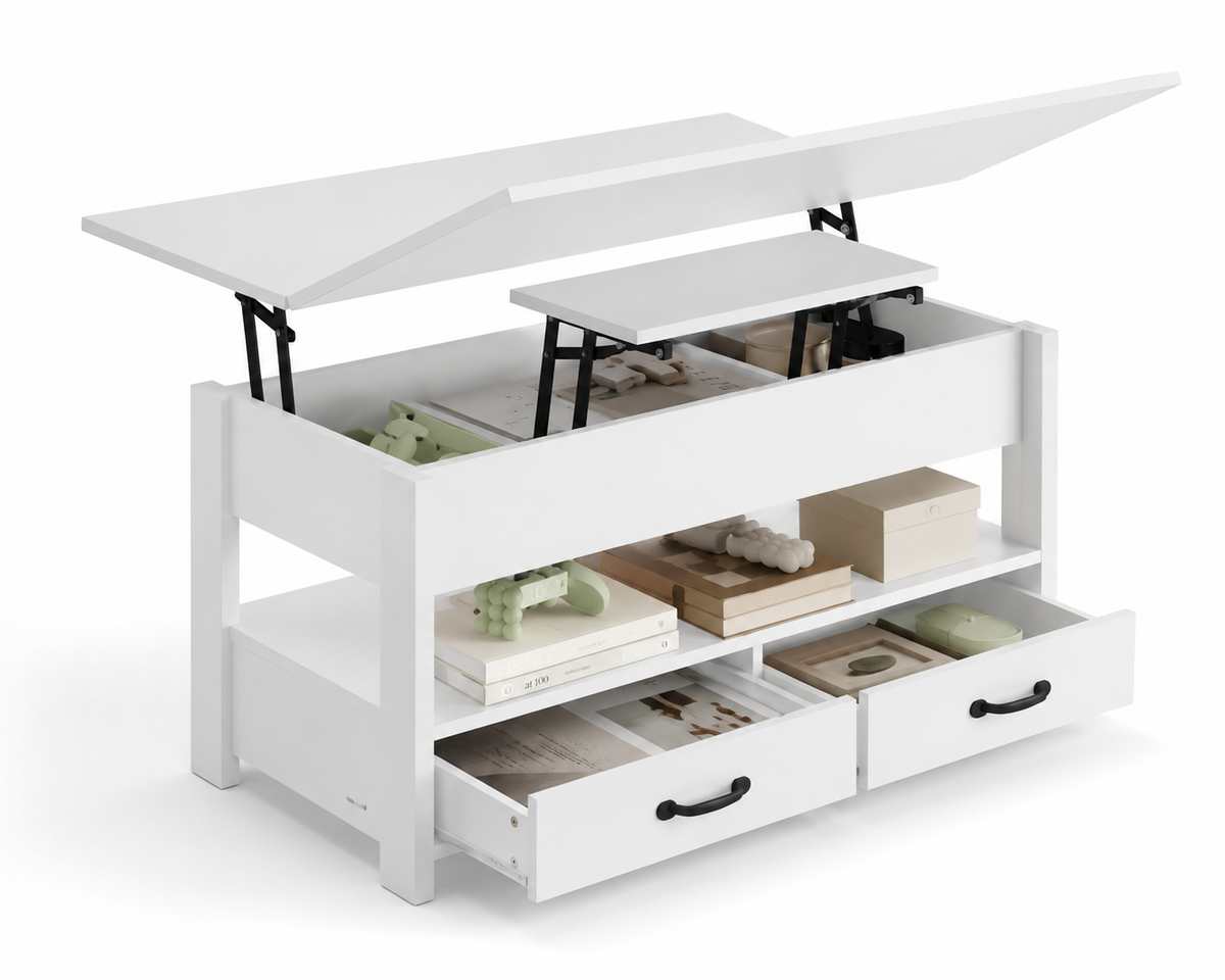 Table Basse Relevable Aspen™ | Laqué Blanc