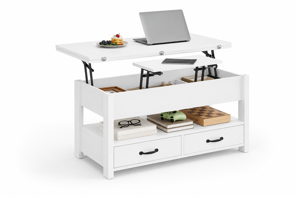 Table Basse Relevable Aspen™ | Laqué Blanc