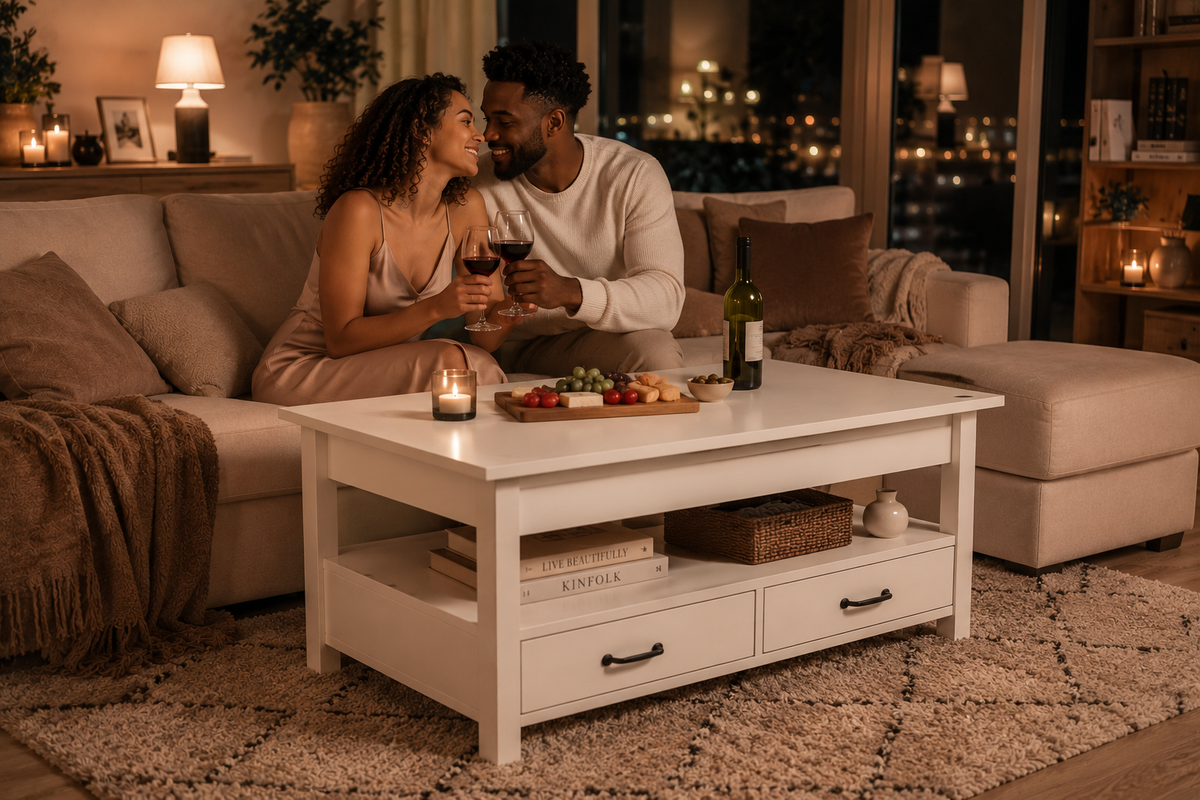 Table Basse Relevable Aspen™ | Laqué Blanc