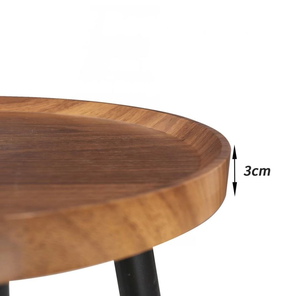 Tables Basses Gigognes Norevia™ | Effet Noyer et Structure Noir